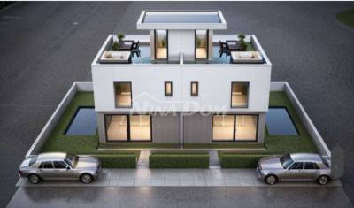 Semi-detached villa under construction, planned completion date summer 2025