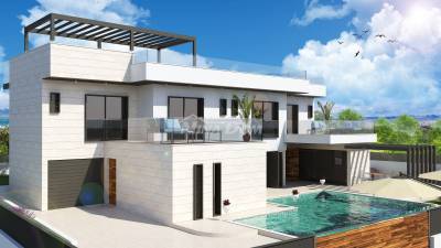 First row building land with valid permits Privlaka - top location