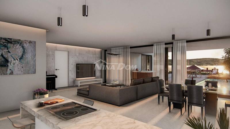 Luxurious apartment on the first floor with a spacious terrace in Kožin - 7