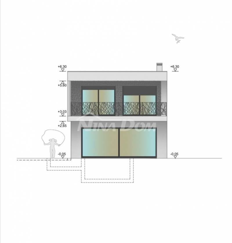 Villa s bazenom u izgradnji, mogućnosti kombinacije - 8