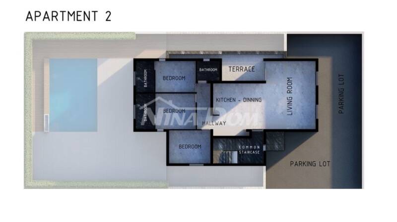 Apartment, South side, first floor, roof terrace 123 m2, sea view - 2