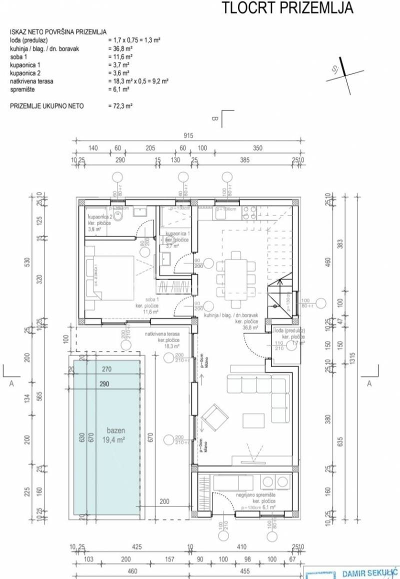 Novogradnja Nekretnina s bazenom - 4