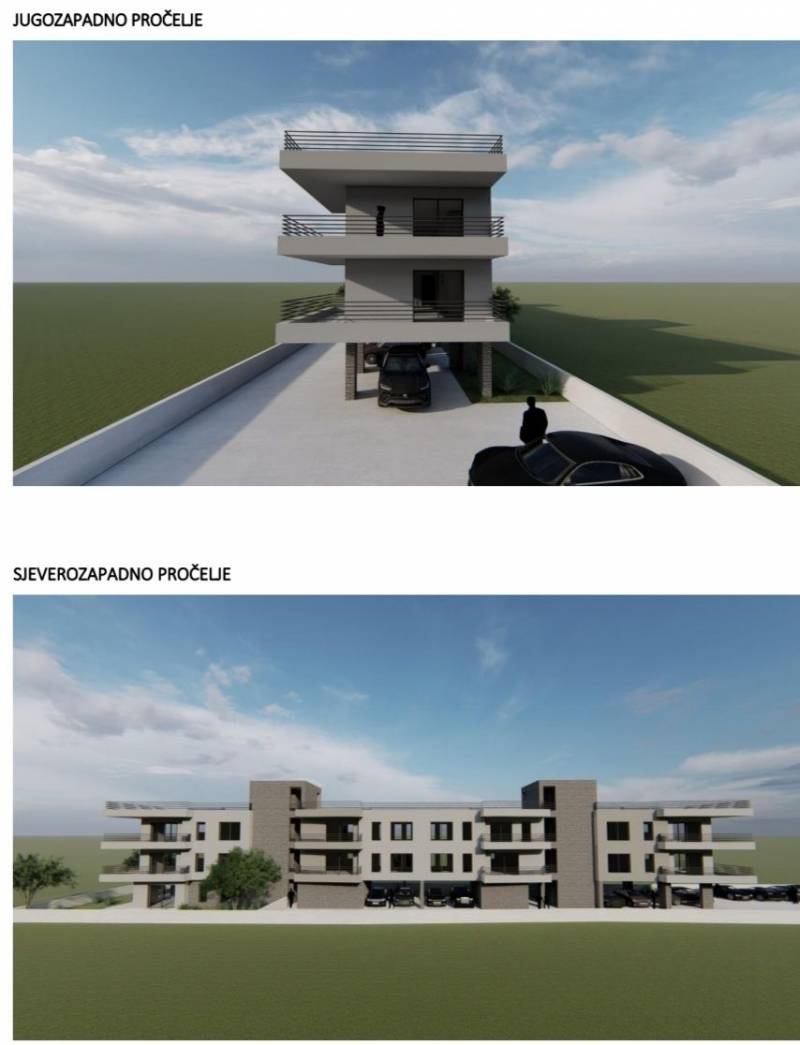  Zaton, 50 m. from the sea, building land with preliminary project with 9 units - 7