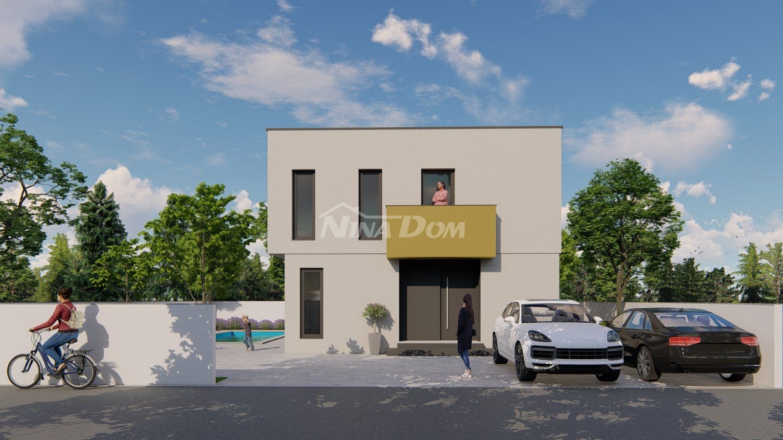 Vila s bazénom, novostavba